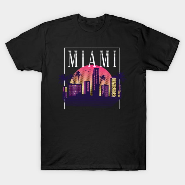 Miami vintage city 70s T-Shirt by Midoart